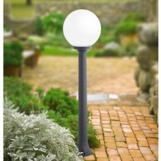 Φωτιστικό Κολωνάκι 100cm με ντουί Ε27 και Λάμπα LED 8.5W 969lm CCT Ρητίνης Μαύρο IP55 Fumagalli 96GIAFFA250M/BL